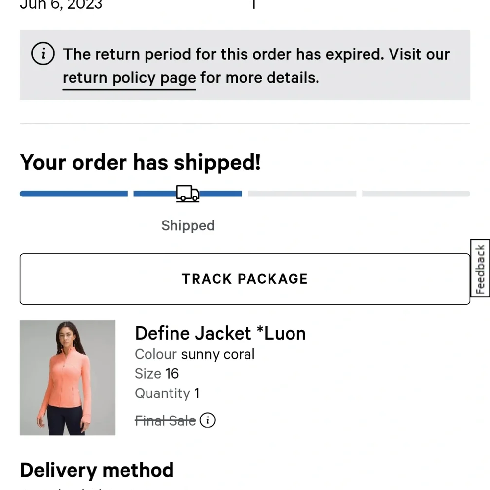 Lululemon Athletica Define Luon Orange Jacket